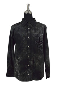 Y2K Black and Grey Detailed Shirt
