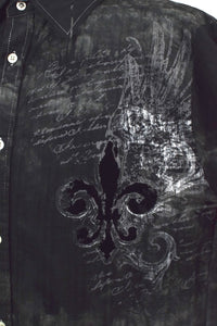 Y2K Black and Grey Detailed Shirt