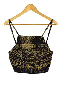 Reworked Floral Print Tie Up Top