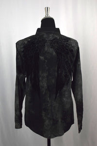 Y2K Black and Grey Detailed Shirt
