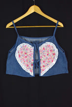 Load image into Gallery viewer, Reworked Denim Crop Top
