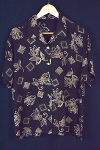 Brown Abstract Print Top