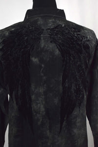 Y2K Black and Grey Detailed Shirt