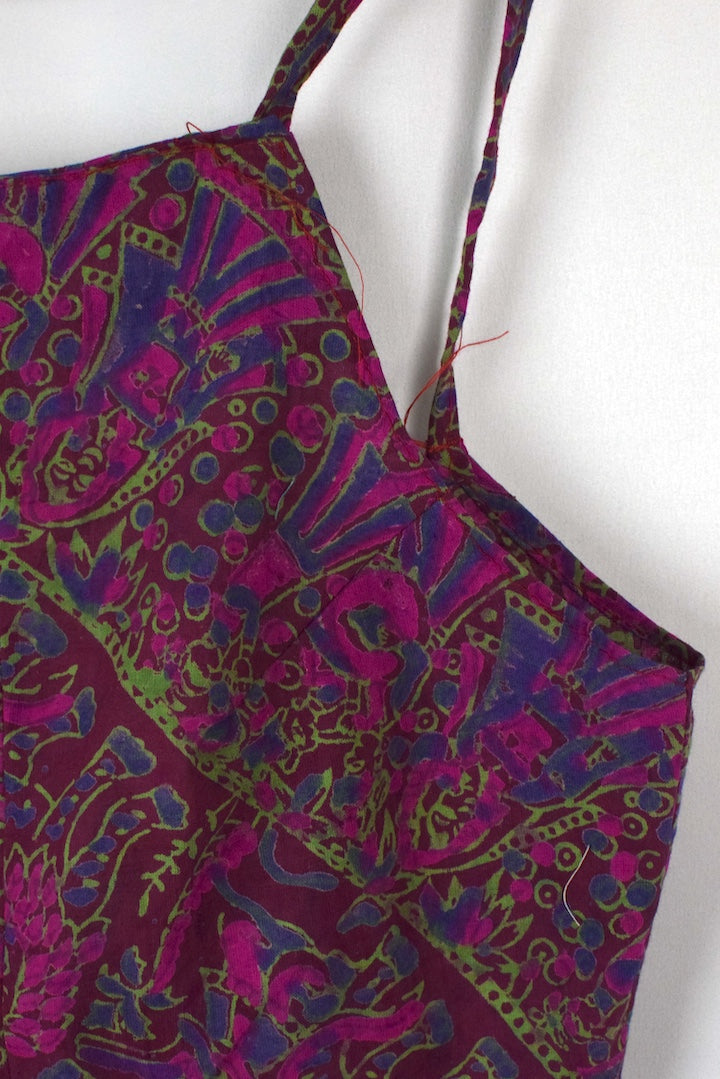 Reworked Print Tie Up Top