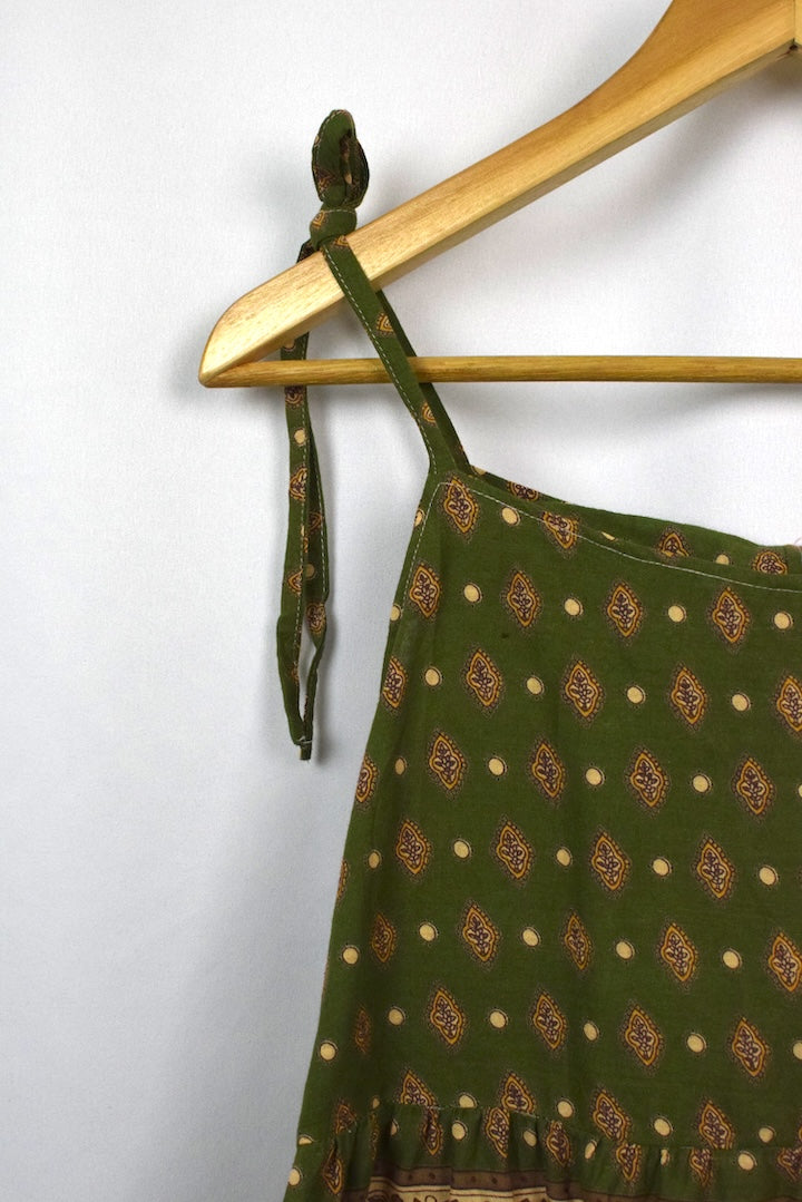 Reworked Abstract Print BabyDoll Top