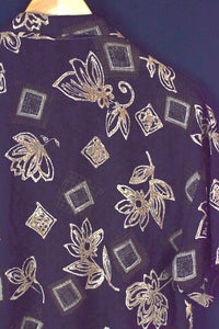 Brown Abstract Print Top