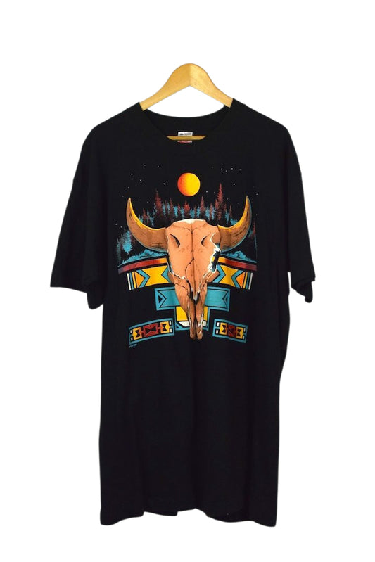 80s/90s Aztec Bull Skull T-shirt