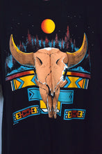 Load image into Gallery viewer, 80s/90s Aztec Bull Skull T-shirt
