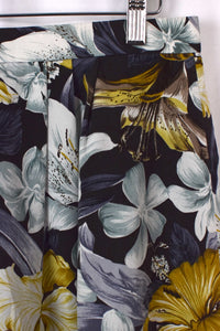 Reworked Leaf Floral Print Skirt