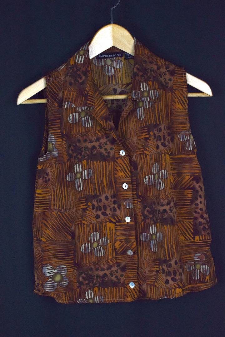 Impression Brand Abstract Print Blouse