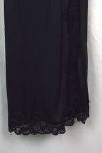 Load image into Gallery viewer, Black Lace-Detailed Slip Dress
