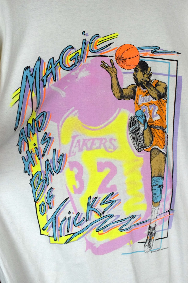 1989 Magic Johnson Los Angeles Lakers NBA T-shirt