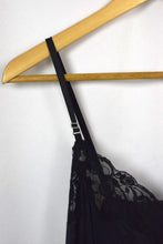 Load image into Gallery viewer, Black Lace-Detailed Slip Dress
