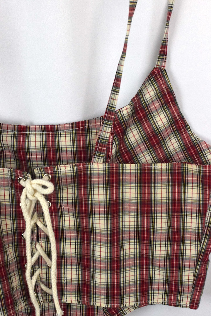 Reworked Ralph Lauren Brand Corset Style Top