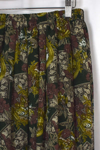 Reworked Floral Deer Print Skirt