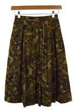 Load image into Gallery viewer, Green Abstract Print Skirt
