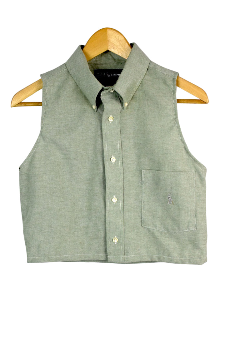 Reworked Cropped Ralph Lauren Brand Top