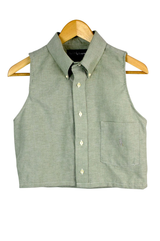 Reworked Cropped Ralph Lauren Brand Top