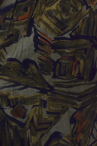 Green Abstract Print Skirt