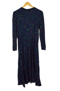 80s Paisley Print Dress