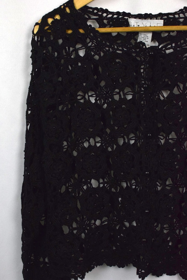 Crochet Lace Button-Up Top