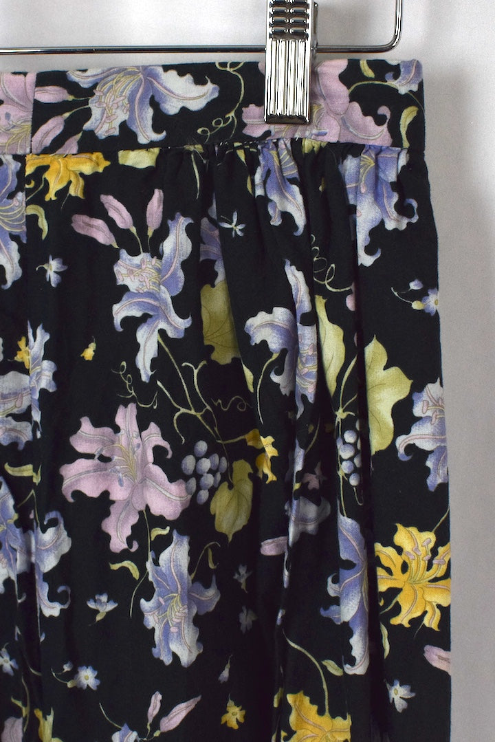 Reworked Floral Print Skirt