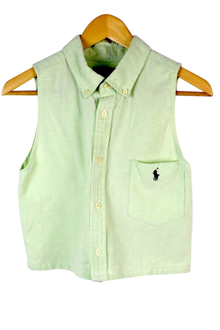 Reworked Cropped Ralph Lauren Brand Top