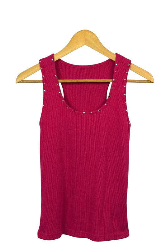 Y2K Rhinestone Studded singlet Top