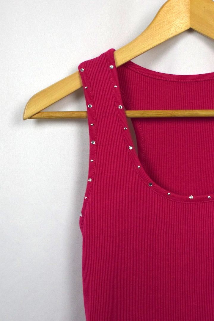 Y2K Rhinestone Studded singlet Top