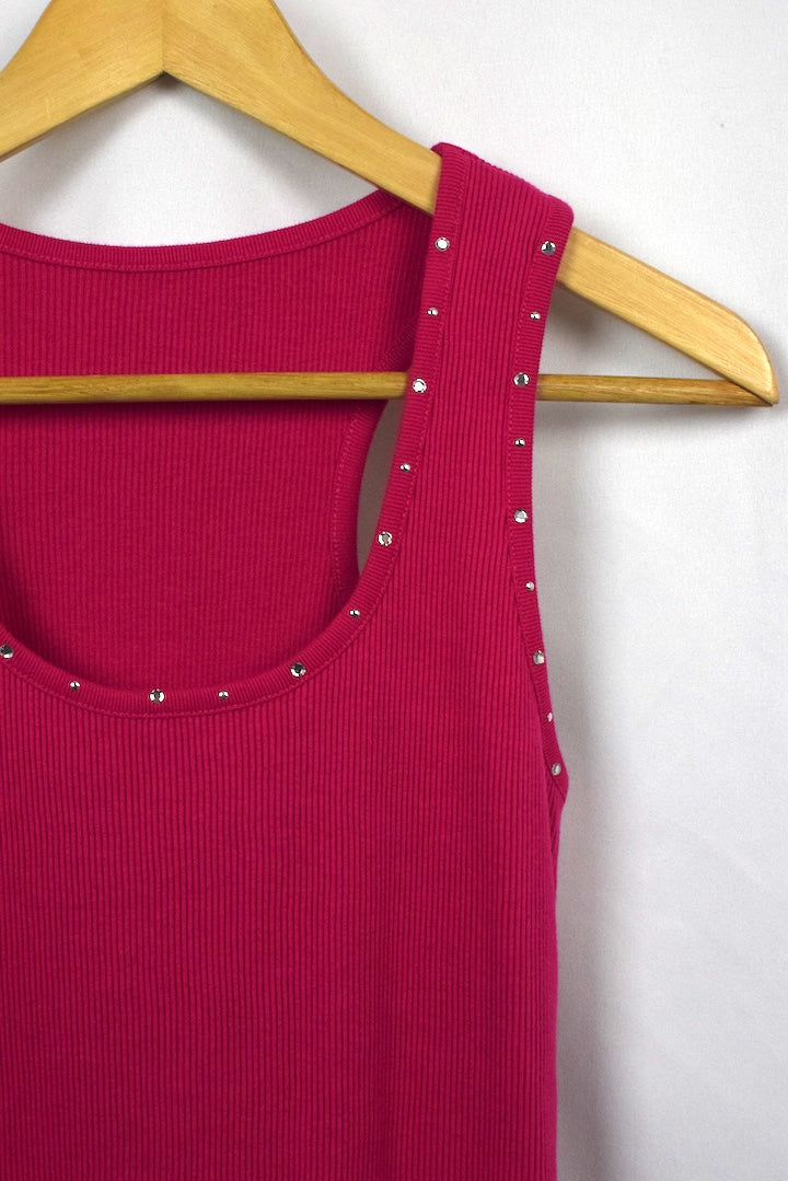 Y2K Rhinestone Studded singlet Top