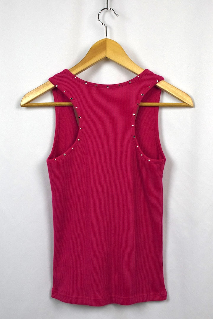 Y2K Rhinestone Studded singlet Top