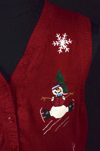 Snowman Knitted Vest