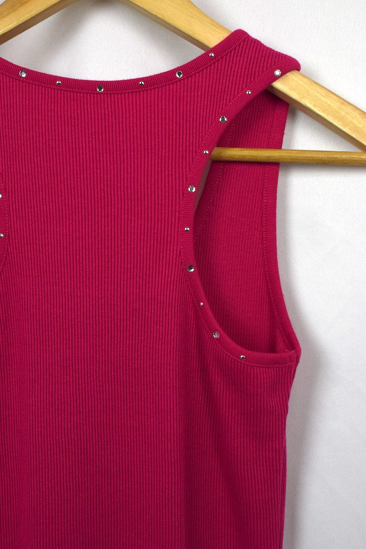 Y2K Rhinestone Studded singlet Top