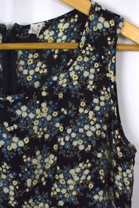 Black Floral Print Dress