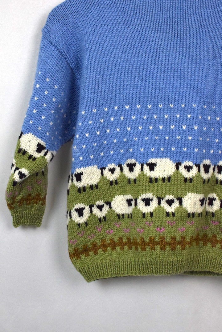 Hand-Knitted Children's Sheep Cardigan