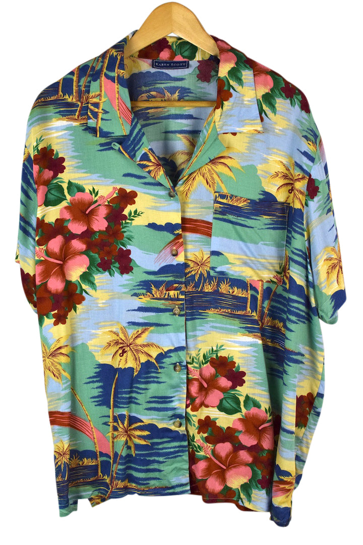 90s Karen Scott Brand Hawaiian Top