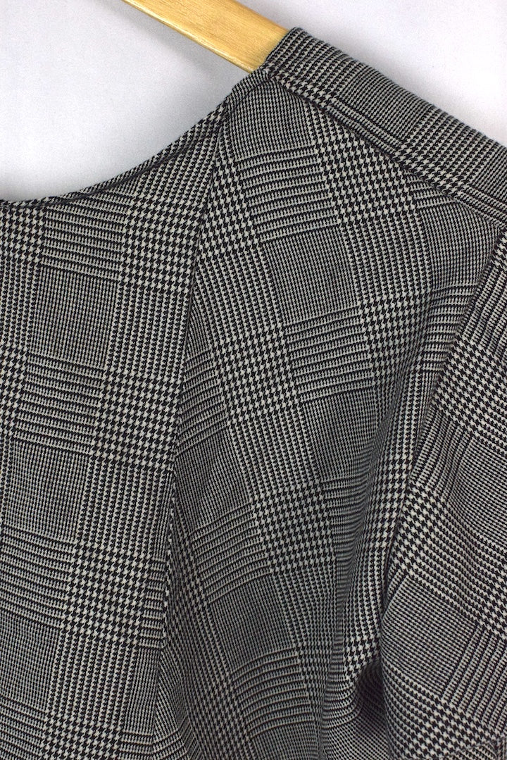 Reworked Checkered Tie Up Top