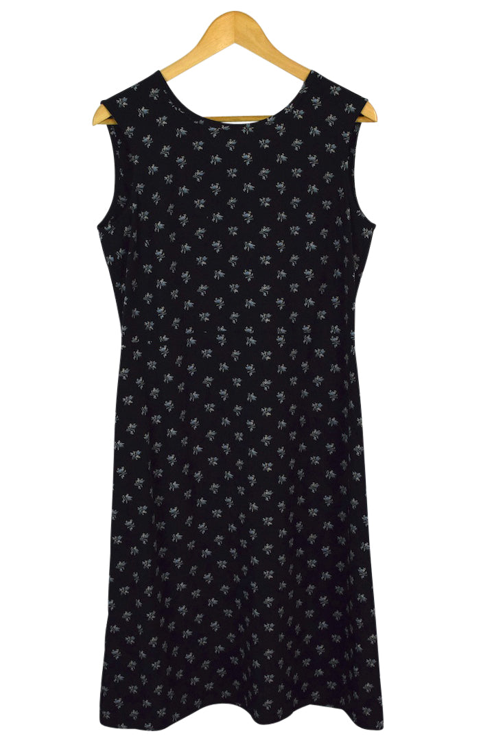 Black Floral Print Press