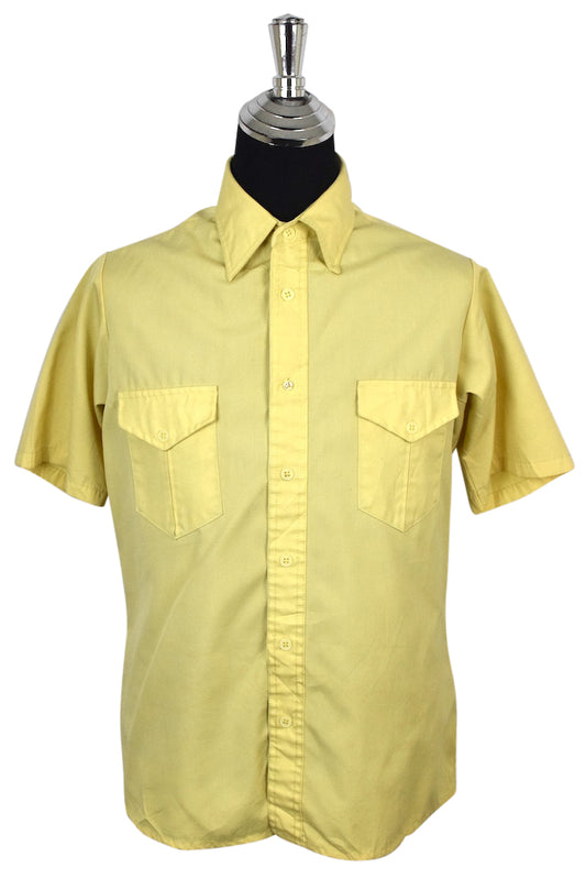 80s Yellow Van Heusen Brand Shirt