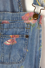 Load image into Gallery viewer, Butterfly Floral Print Denim Overalls
