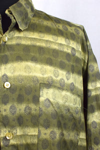Green Striped Party Shirt