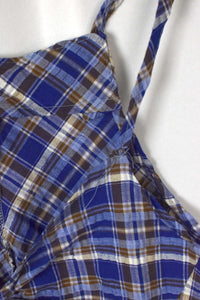 Reworked Checkered Tie Up Top