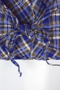 Reworked Checkered Tie Up Top