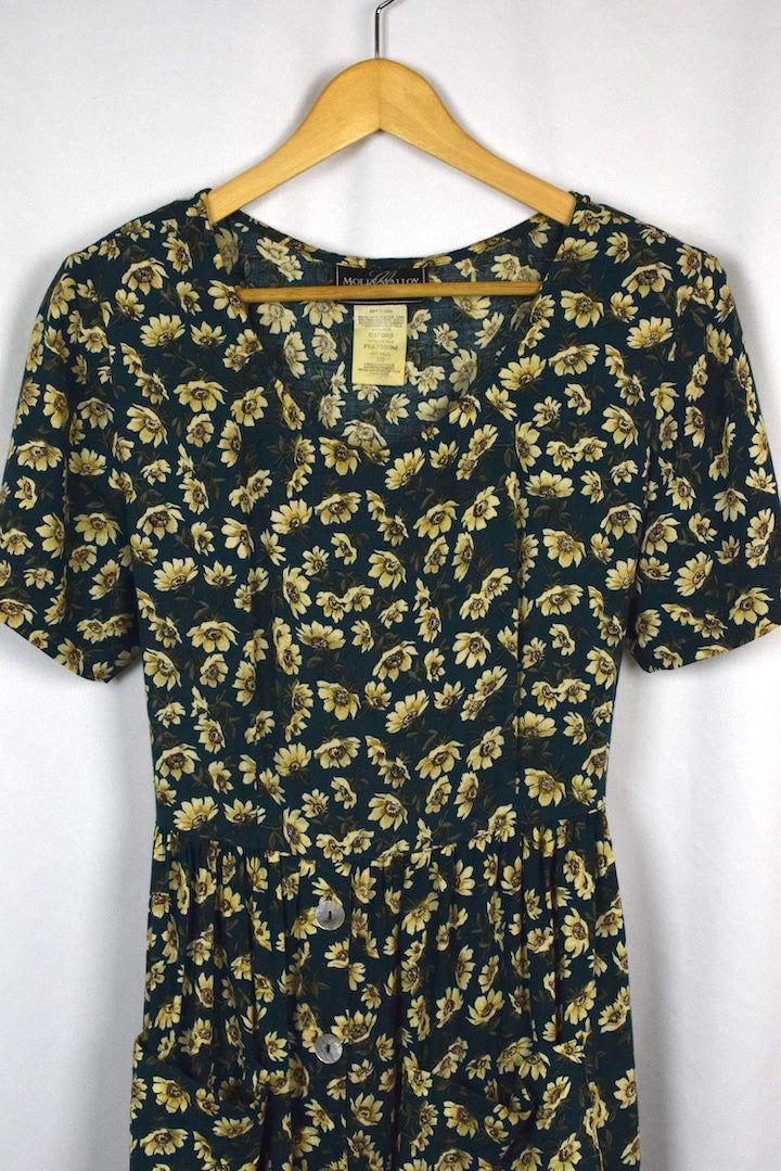 80s floral Print Dress