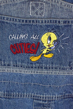 Load image into Gallery viewer, 90s Tweety Denim Overalls
