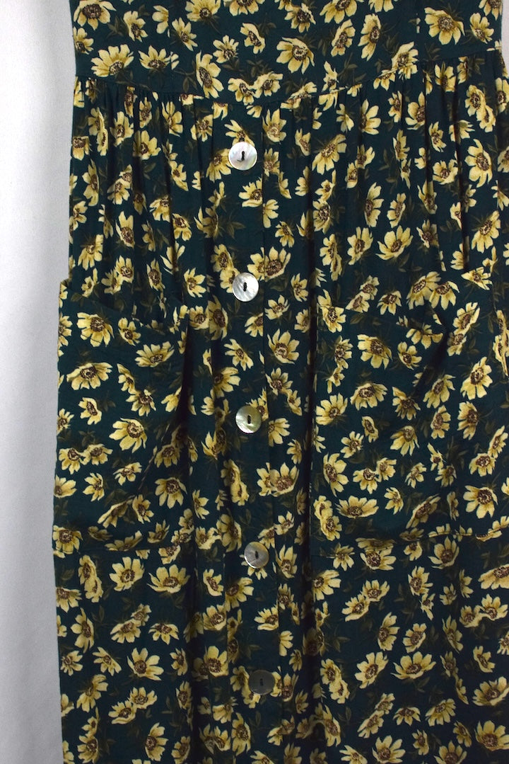 80s floral Print Dress