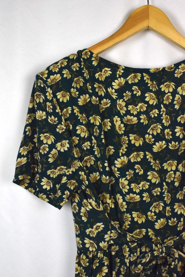 80s floral Print Dress