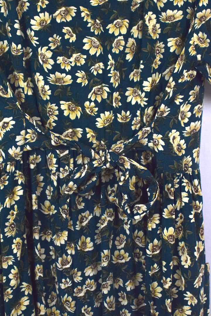 80s floral Print Dress