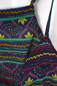 Reworked Colourful Abstract Tie Up Top