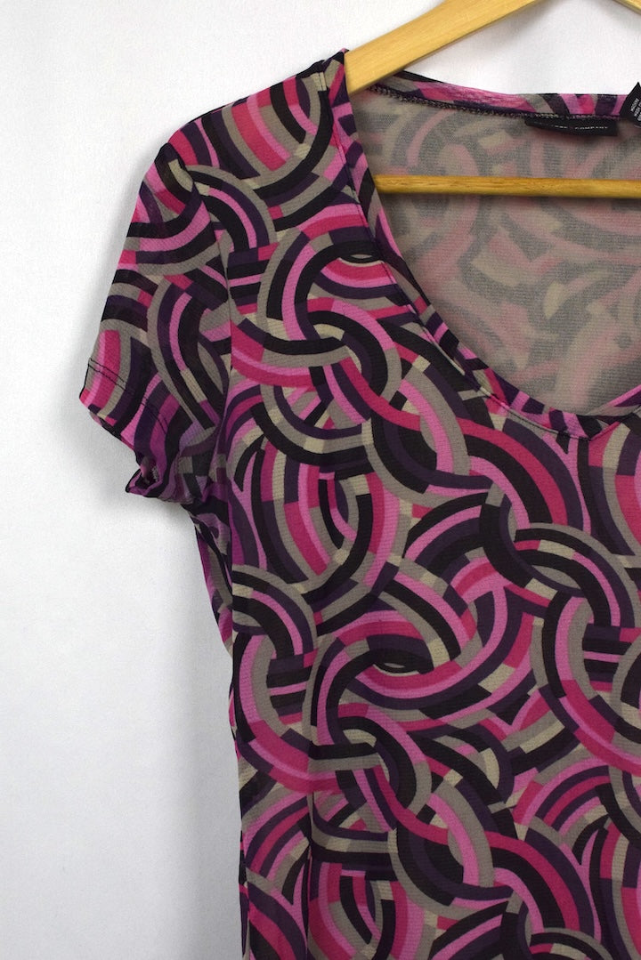 90s/00s Abstract Print Top